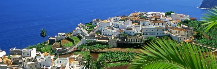 La Gomera la, gomera, dorp, bergen
