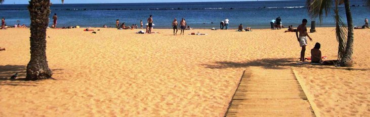 Playa de las Americas strand, zee