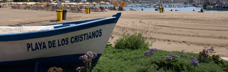 Los Christianos strand, tenerife, spanje, los, christianos