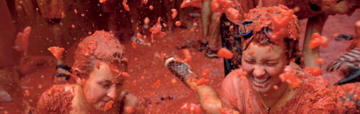 La Tomatina in Bunol tomatina, bunol, spanje, evenement, vakantie
